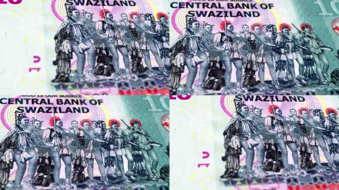 Eswatini Swazi Lilangeni 10张钞票，10张斯威士兰Lilangeni，斯威