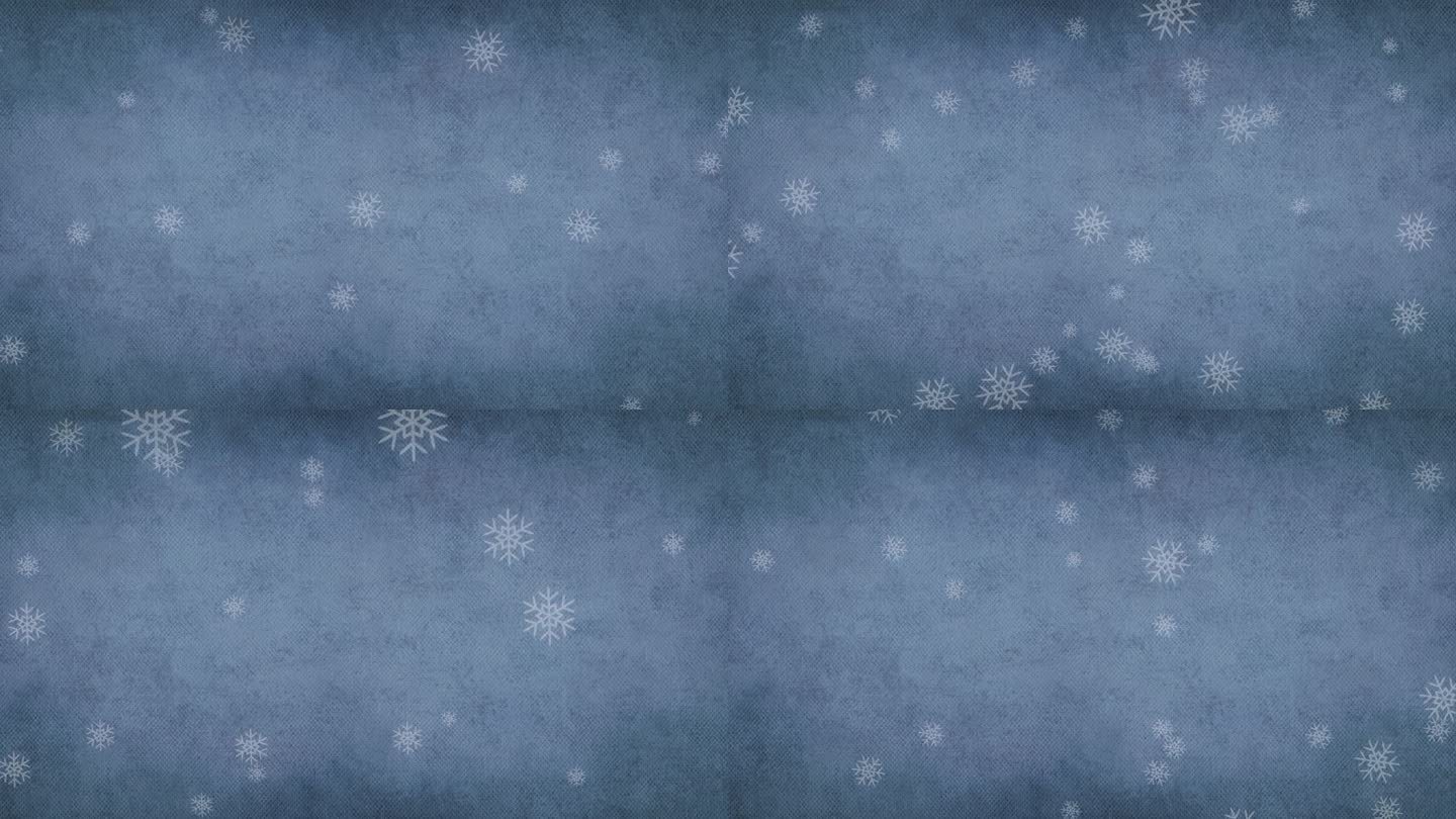 打开背景动画的雪花落在一个蓝色的水彩背景