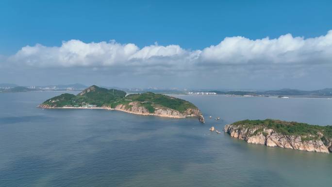 大连庄河蛤蜊岛夏季航拍