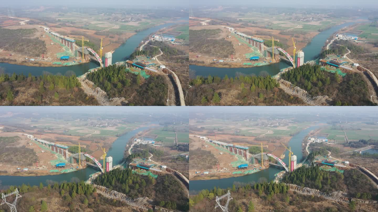 国家重大农业项目湖北漳河响水洞渡槽合龙