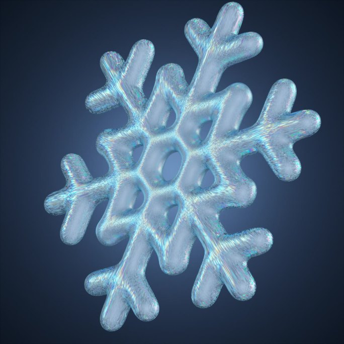 冰晶 雪花生长C4D工程-带材质-可修改