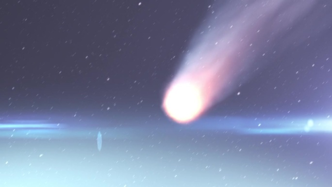 小行星流星进入地球大气层