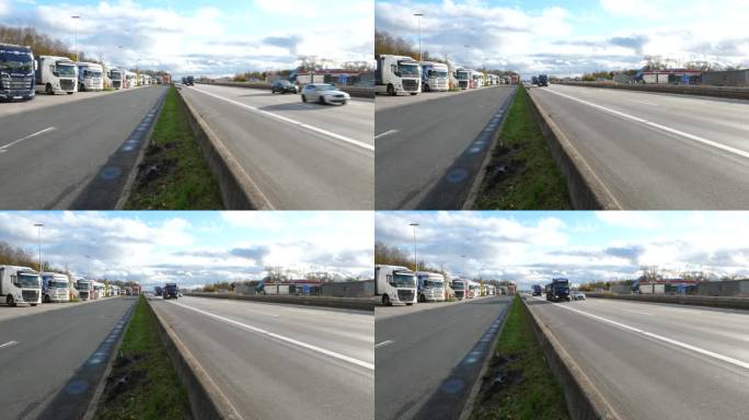 德国A3高速公路上的卡车