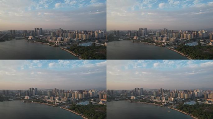 4K深圳前海航拍城市素材