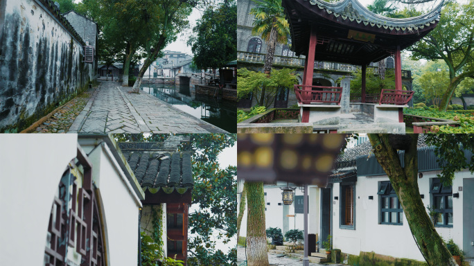 中式园林庭院建筑古典中国风园林庭院地产