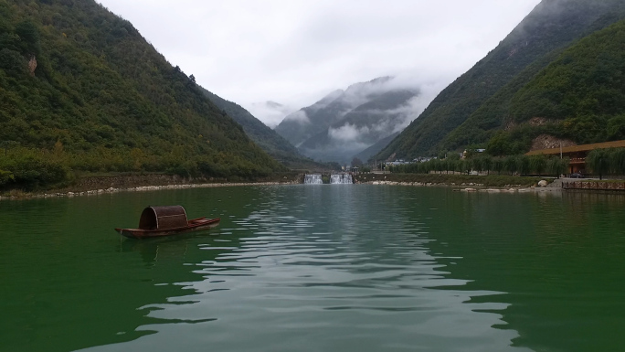 原创山水文旅自然生态景区宕昌官鹅沟航拍