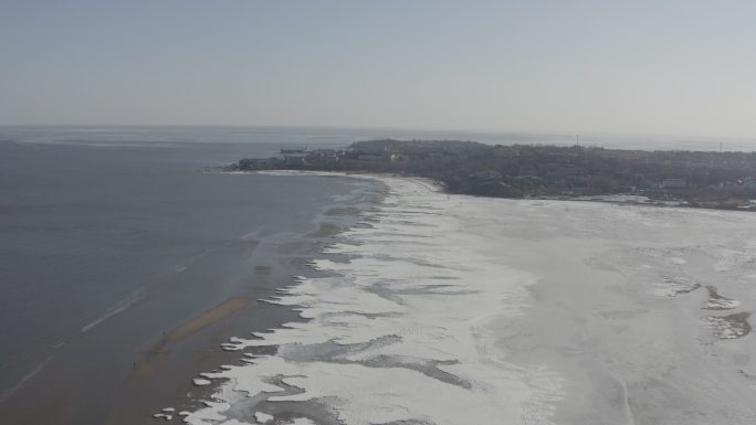 秦皇岛 浅水湾 冬天 航怕 4k 原素材