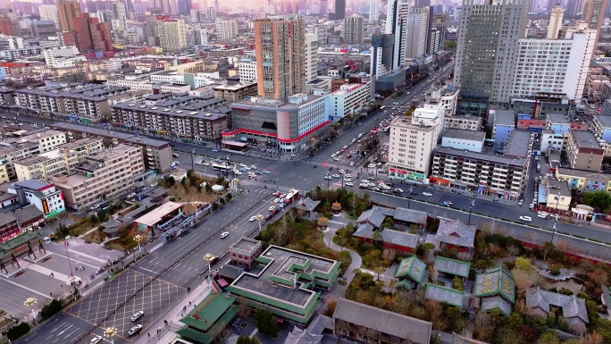 太原城市夕阳+夜景