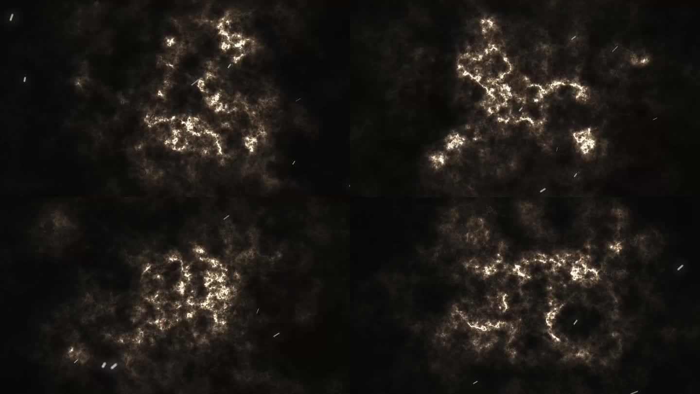 白色粒子黑色云雾烟雾光白光背景循环视频4K
