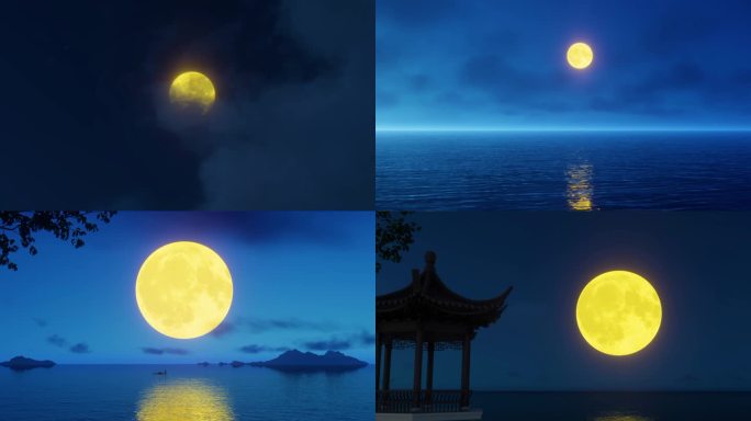 月亮 海上明月