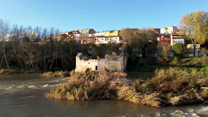 Ruinas de un antiguo molino de río