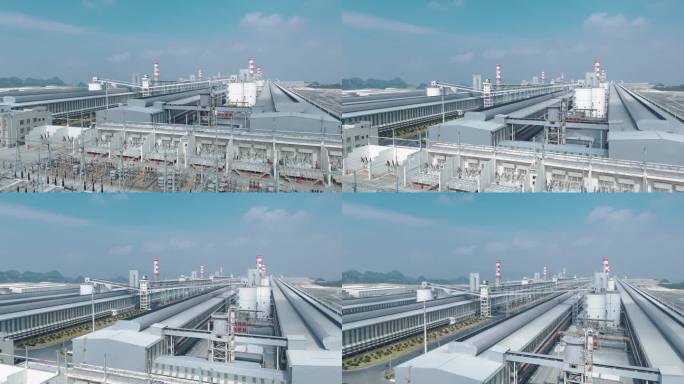 云南神火铝厂侧面航拍