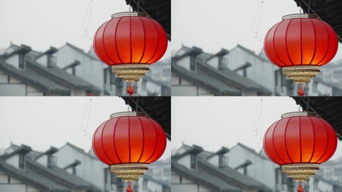 春节过年庆祝节日红灯笼特写