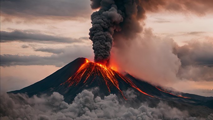 超震撼火山爆发合集 4k