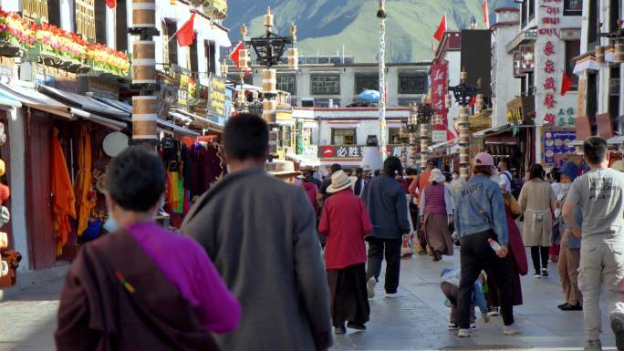 西藏八廓街原始素材