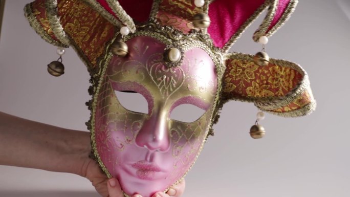威尼斯狂欢节面具，服装活动的复古配饰，传统节日