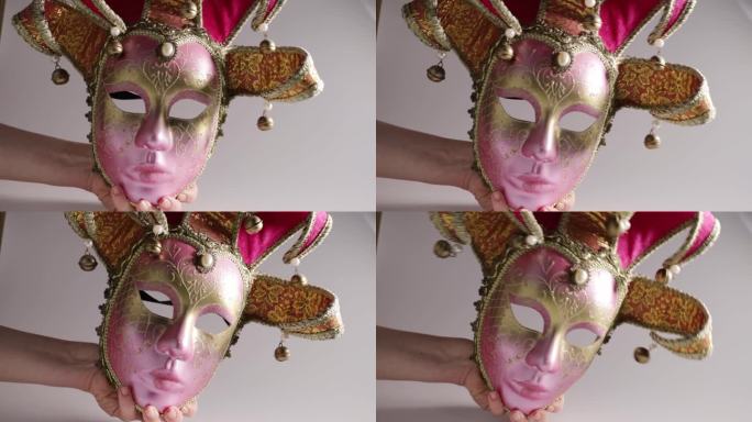 威尼斯狂欢节面具，服装活动的复古配饰，传统节日