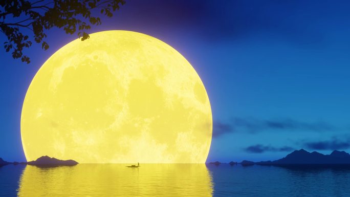 海面月亮 海上明月