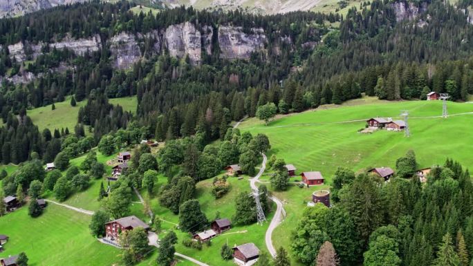 城市化免费布劳恩瓦尔德格拉内兰瑞士阿尔卑斯山空中