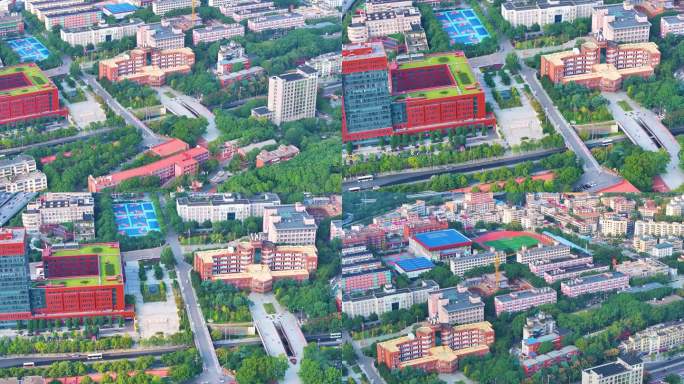 湖南工商大学航拍校园风景风光学校大学