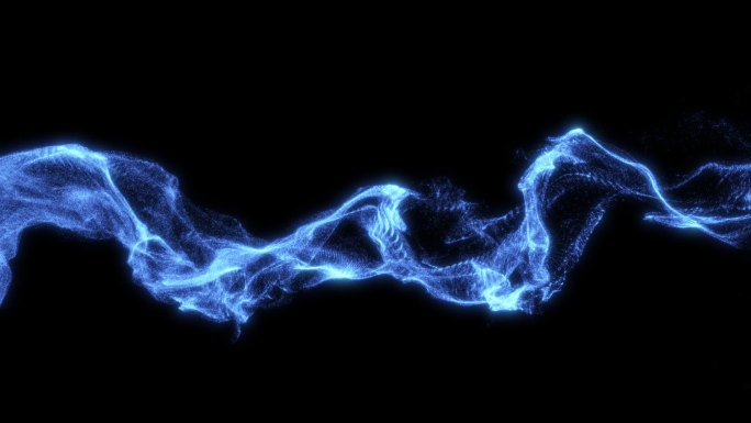 蓝色螺旋光带粒子魔法能量传输