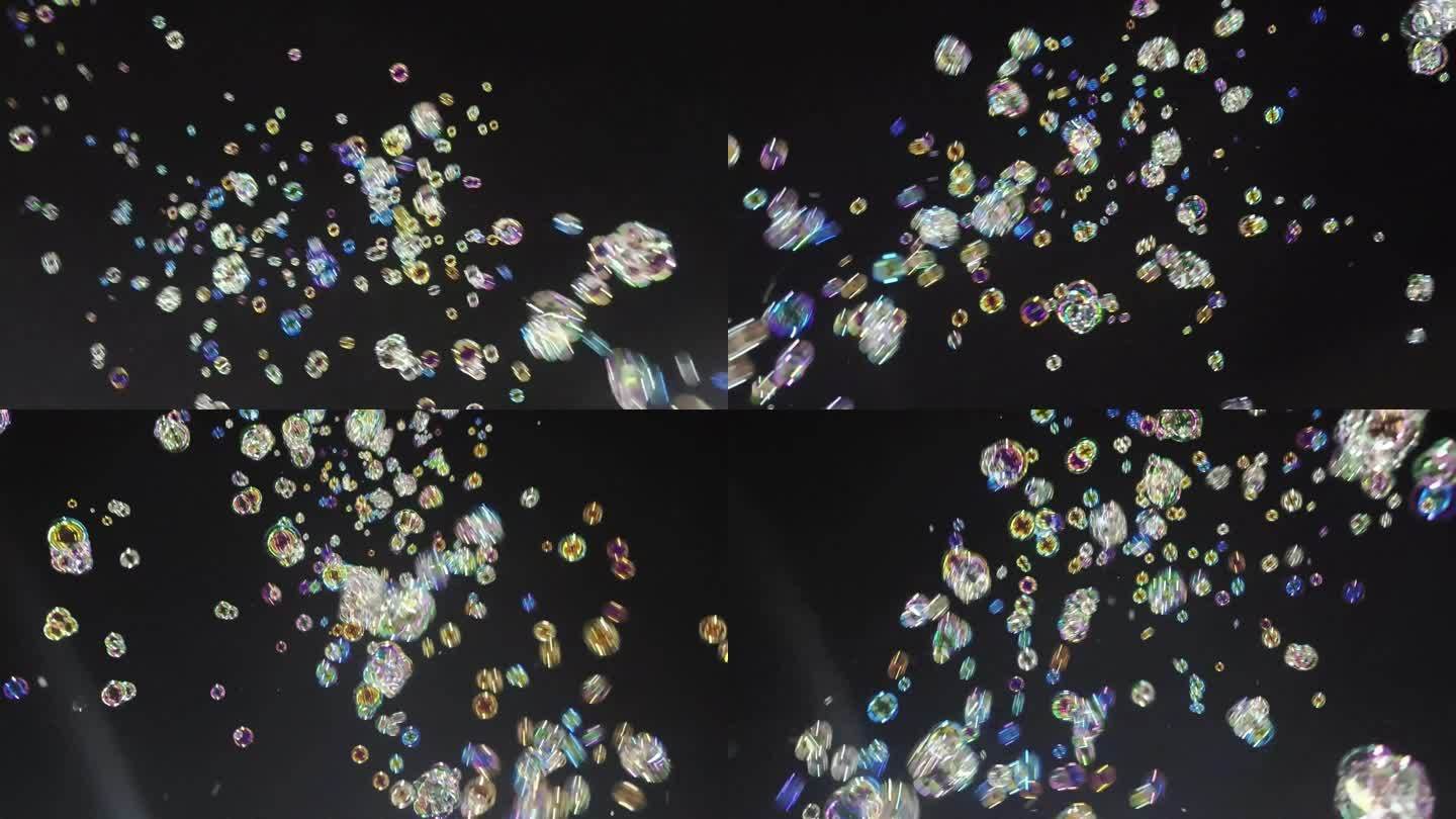 水泡粒子气泡泡上升素材泡泡背景透明 循环