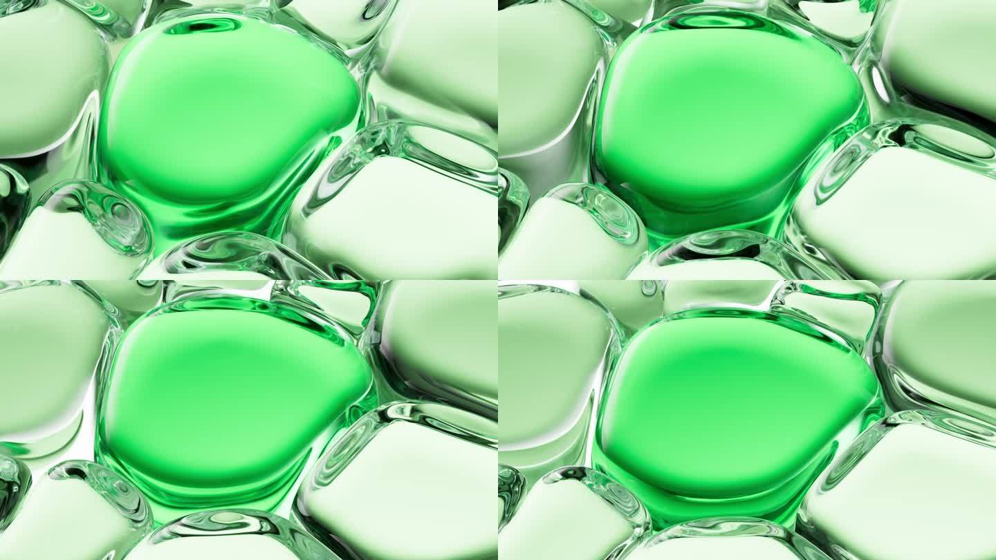 抽象的游离的玻璃球体背景动画