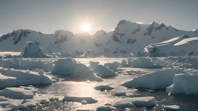北极南极冰川大陆4K