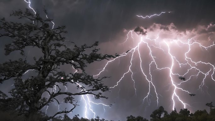 狂风暴雨电闪雷鸣