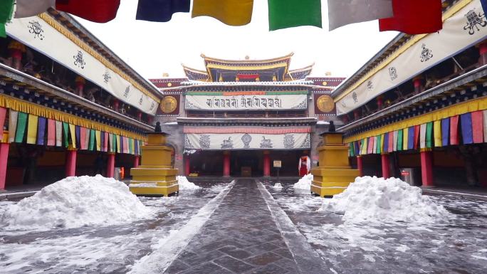 塔尔寺 下雪 建筑