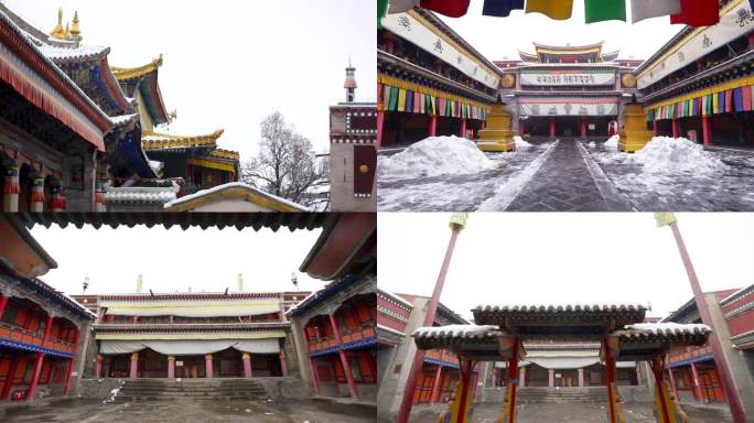 塔尔寺 下雪 建筑