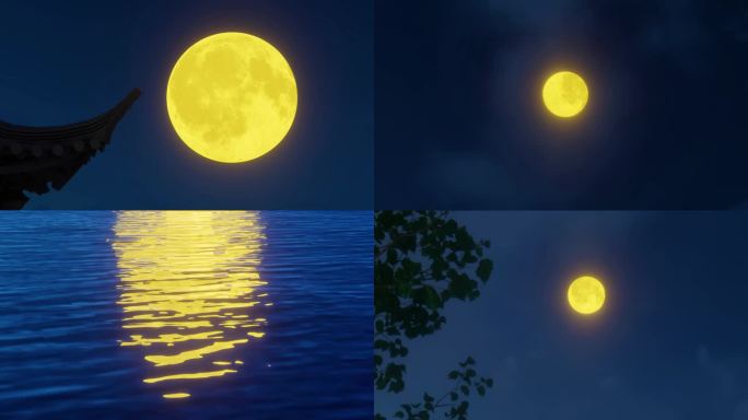 月亮倒影 水中月亮