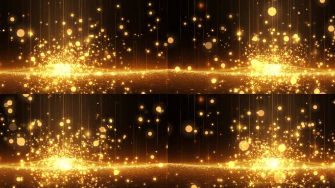 金色粒子光斑背景循环