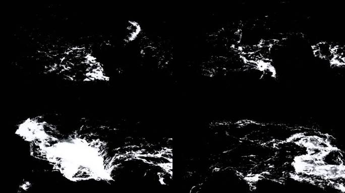 实拍海浪海面浪花翻滚带通道视频素材