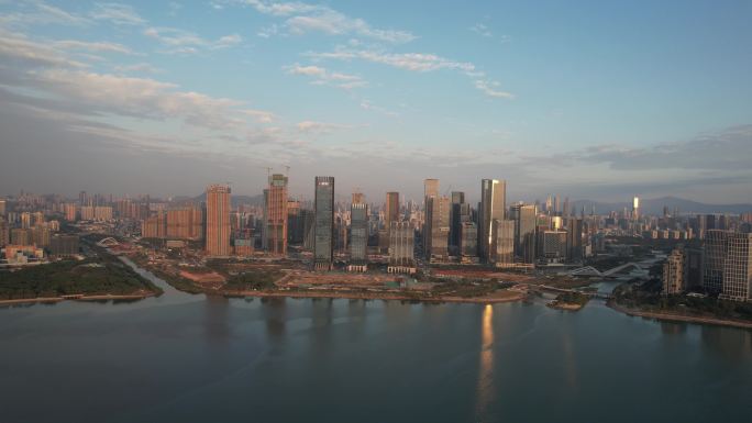 4K深圳前海航拍城市素材