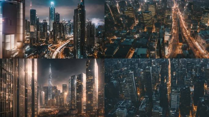 未来感城市空镜素材