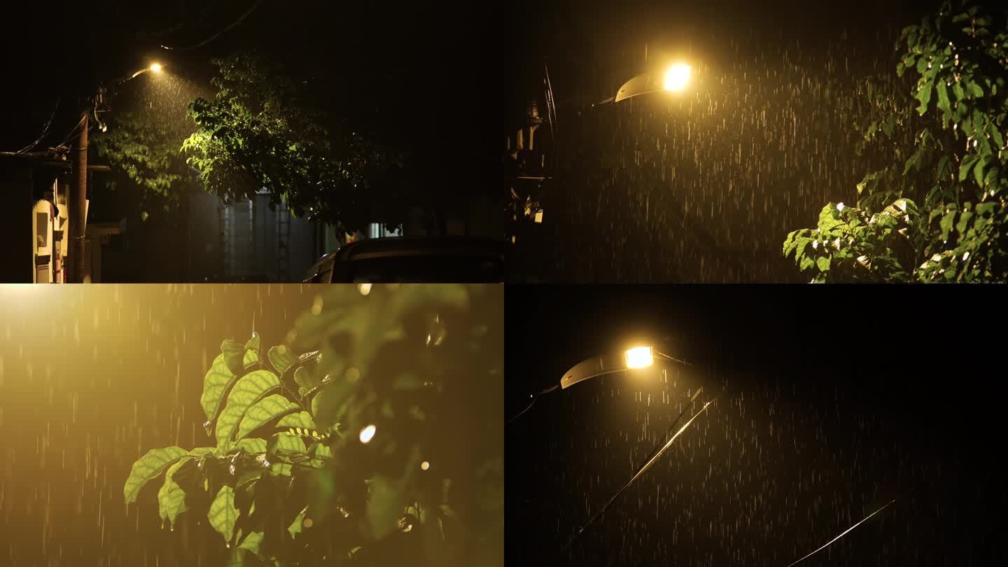 雨夜路灯