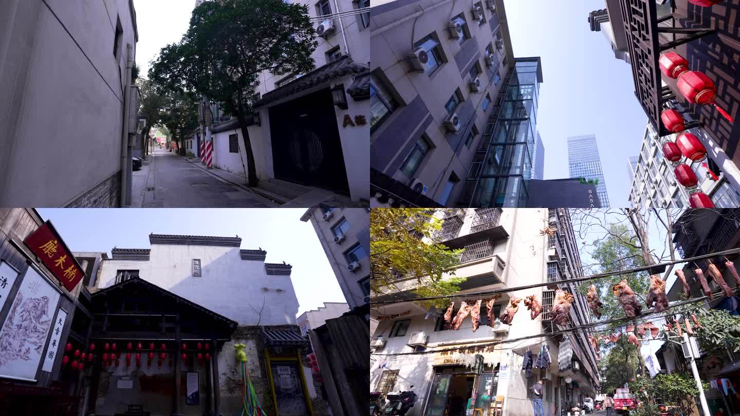 4K长沙潮宗街文化街区人流空镜合集9