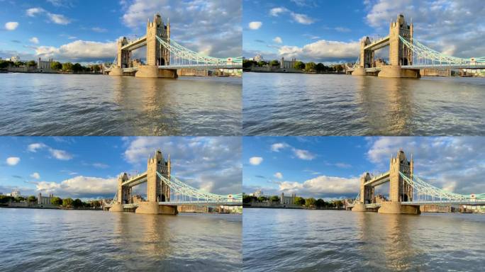 伦敦塔桥是泰晤士河上的标志性建筑