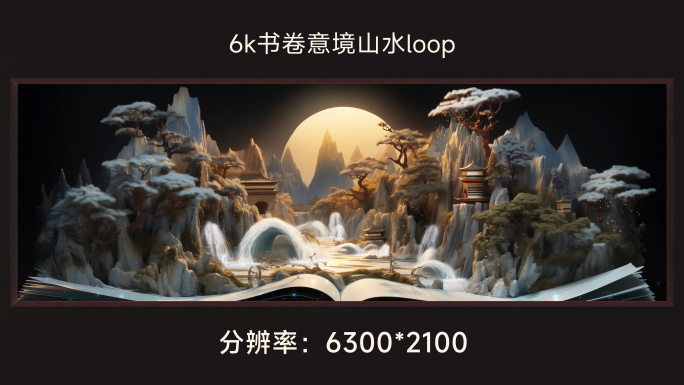 6k书卷意境山水loop