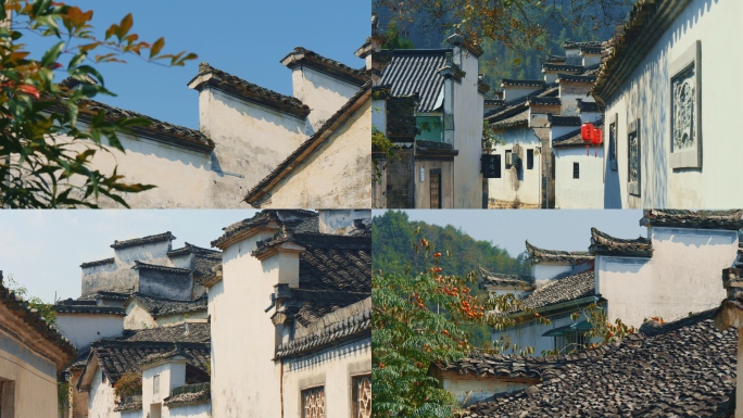 传统建筑、马头墙、白墙黑瓦、古建筑