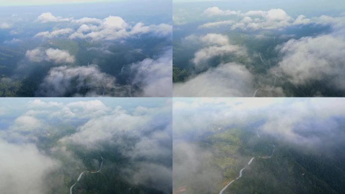 云海黄水高空无人机航拍