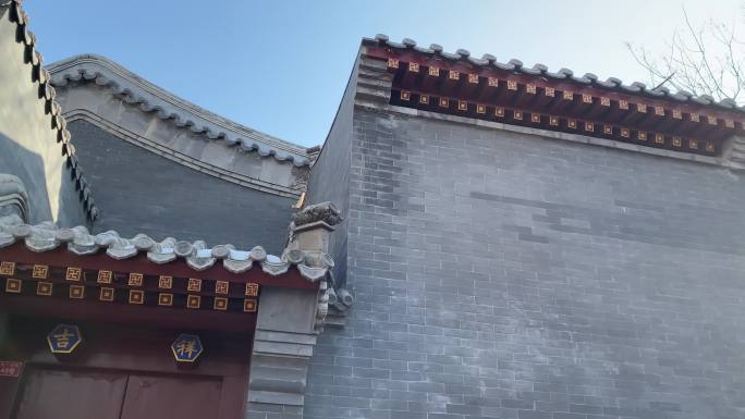 胡同 北京 古建筑 老树 国子监 树影