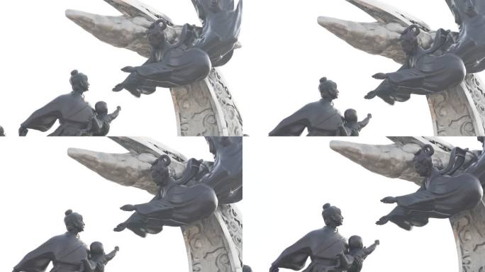 西安昆明池牛郎织女雕像七夕鹊桥3