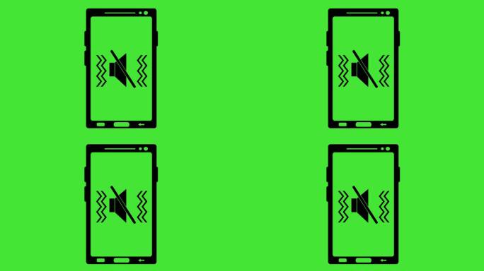 视频动画黑色图标手机震动模式