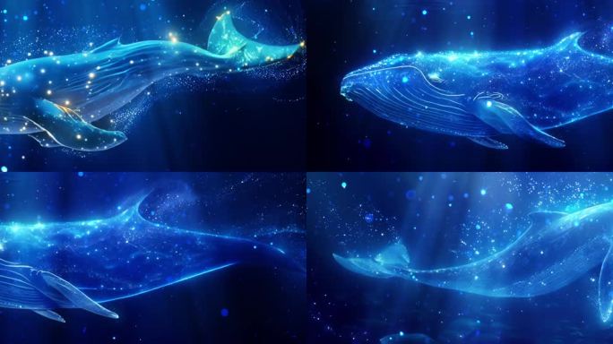 蓝色鲸动画素材