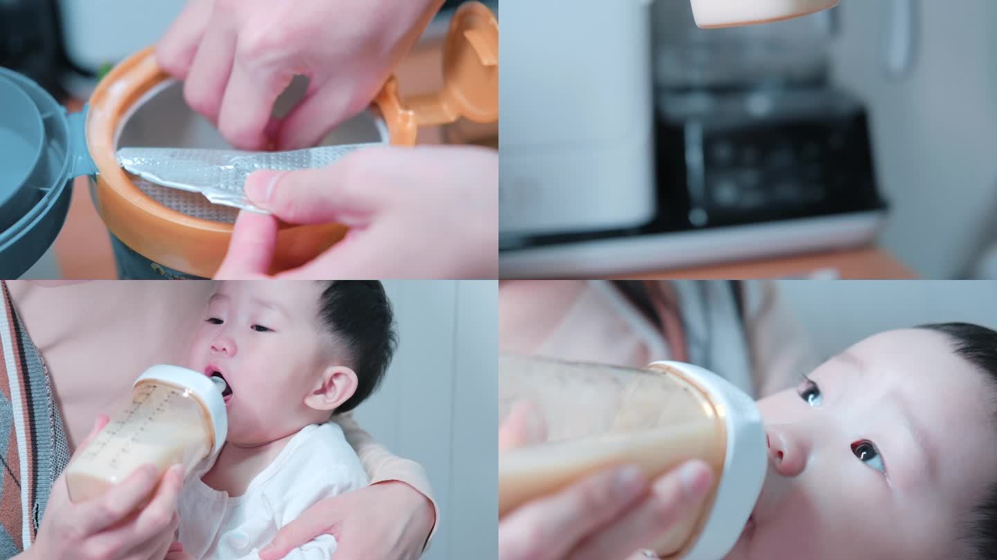 妈妈给宝宝冲奶粉