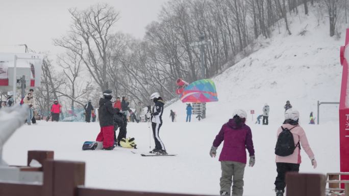 4k120帧长白山万达滑雪场滑雪