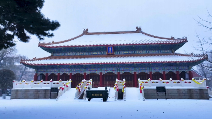 哈尔滨文庙下雪