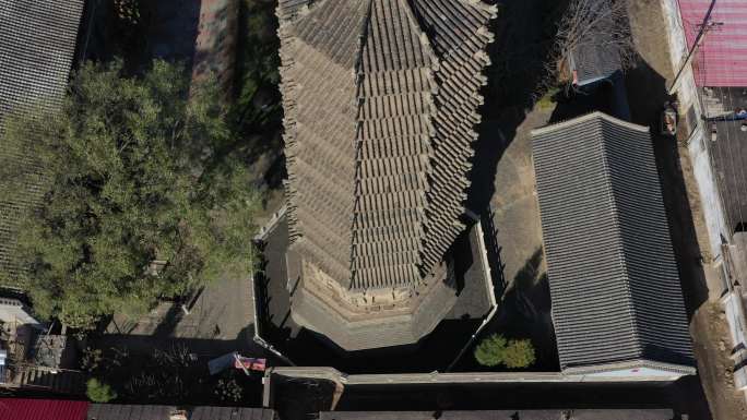 秦皇岛 源影寺 航拍 4k 原素材